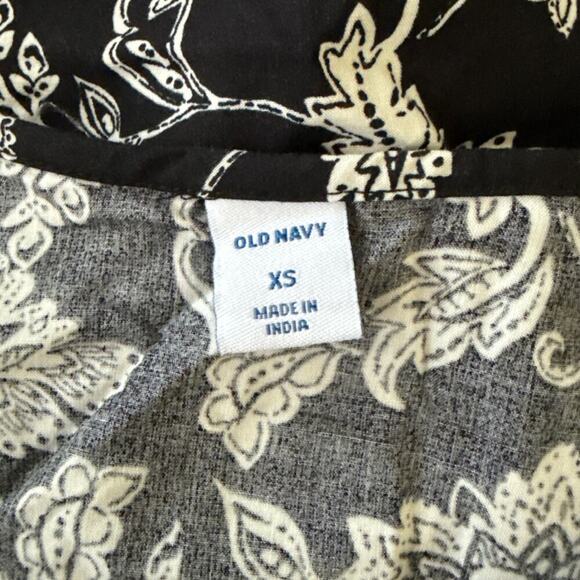 Womens Floral Puff Long Sleeve Waisted Mini Length Dress XS Swing Round Neck - Picture 3 of 10